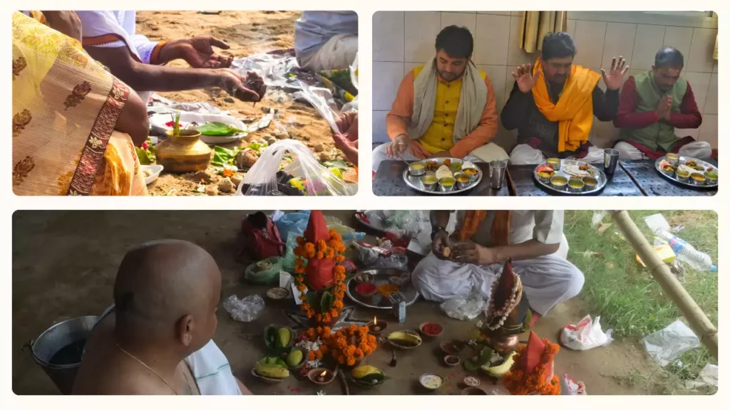 Devotees performing Pind Daan at Gaya — Odia families follow distinct Shraddha Paddhati with Odia Panda