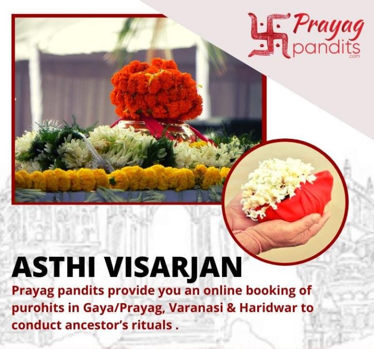 Online service of asthi visarjan via courier and live poojan by Prayag Pandits