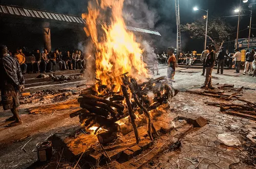 Varanasi ghats — the sacred cremation grounds where moksha is attained