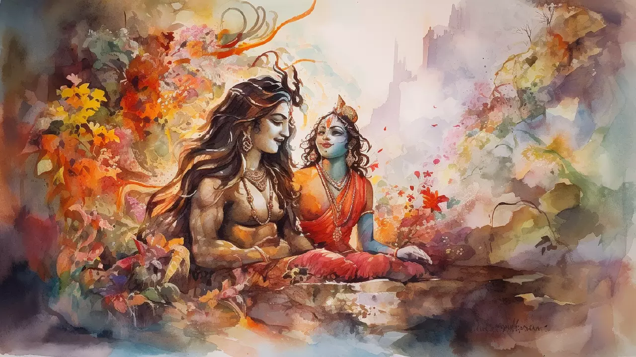 Lord Shiva with Parvati
