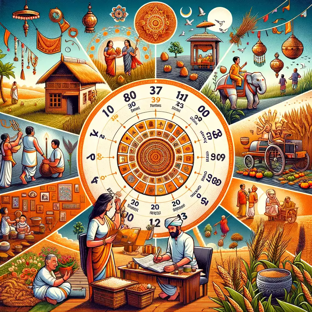 Hindu calendar solar and lunar cycles explained in the ancient Panchang system