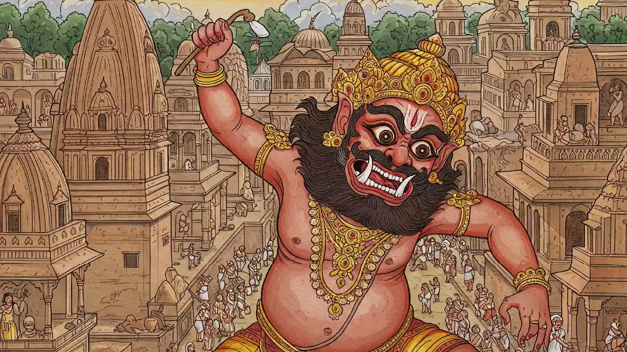 गयासुर का प्रतीकात्मक चित्र