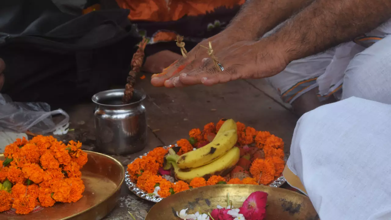 A photo showing pind daan pooja
