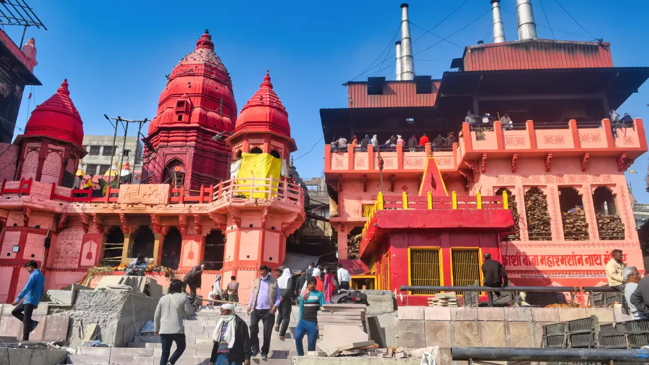 A view of Manikarnika Ghat- Varanasi Ghats for Asthi Visarjan