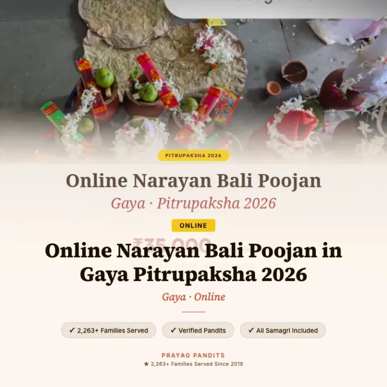 Online Narayan Bali Poojan in Gaya Pitrupaksha 2026