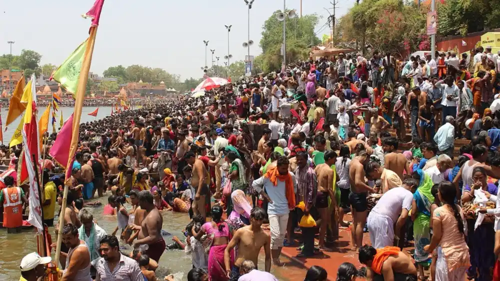 उज्जैन कुंभ मेला Shipra नदी का दृश्य