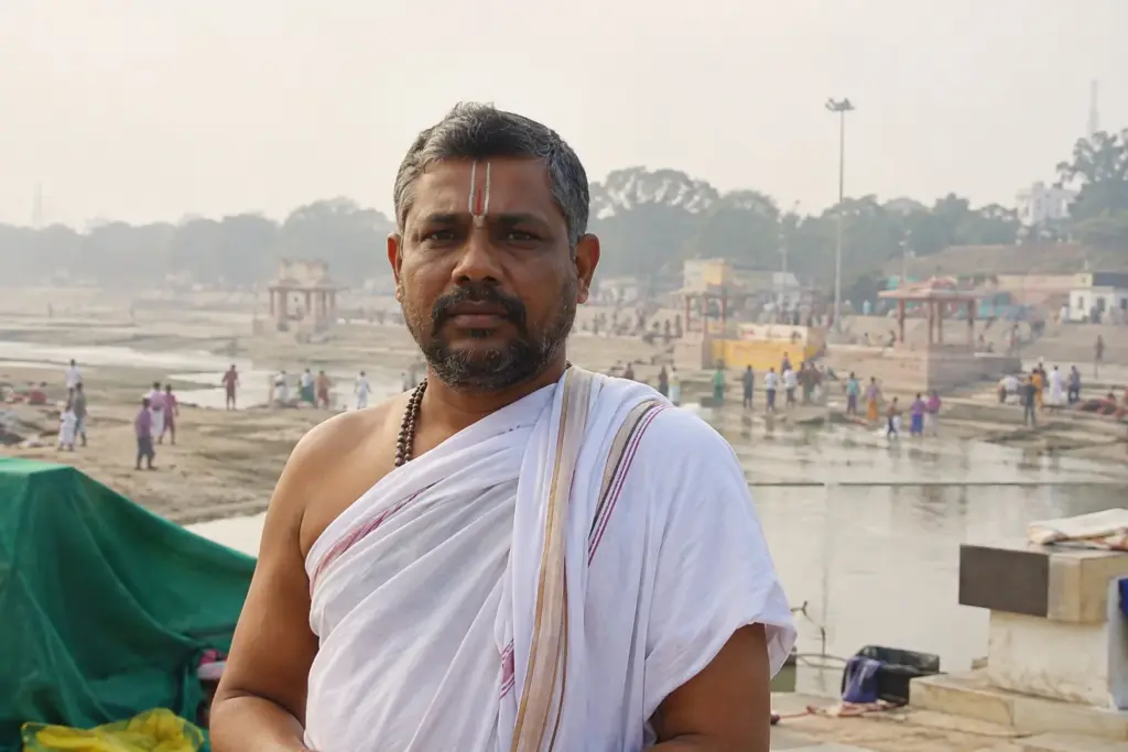 Portrait of a Tamil-speaking Pandit Ji in Gaya