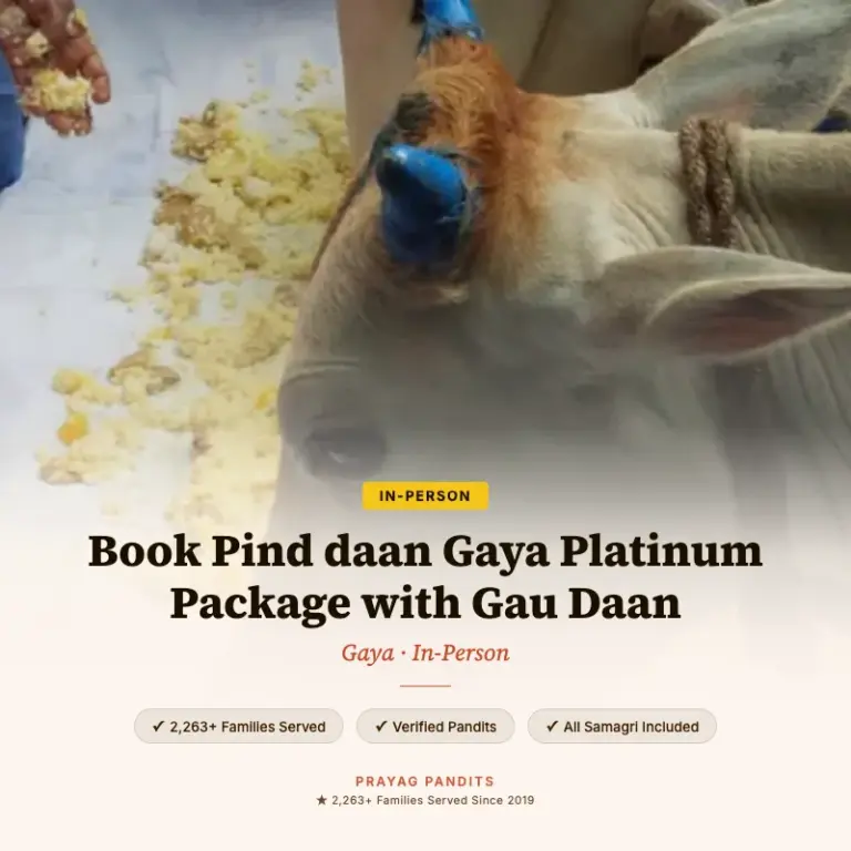 Book Pind daan Gaya Platinum Package with Gau Daan