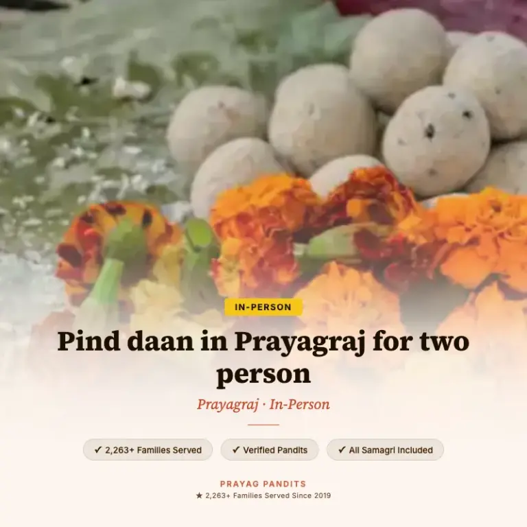 Pind daan in Prayagraj for two person