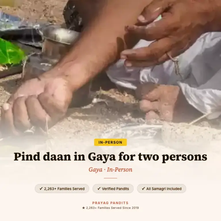 Pind daan in Gaya for two persons