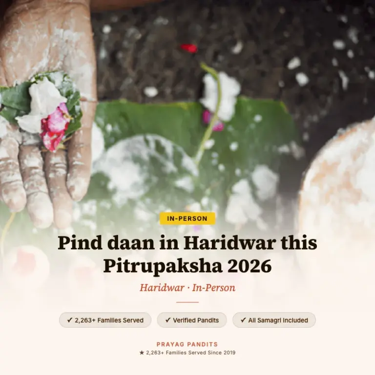 Pind daan in Haridwar this Pitrupaksha 2026