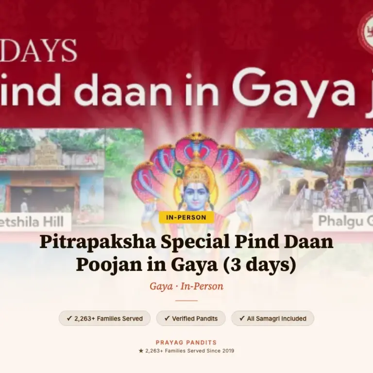 Pitrapaksha Special Pind Daan Poojan in Gaya (3 days)