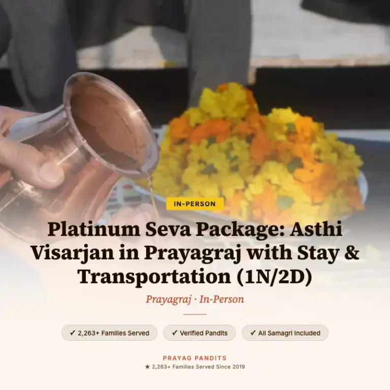 Platinum Seva Package: Asthi Visarjan in Prayagraj with Stay & Transportation (1N/2D)