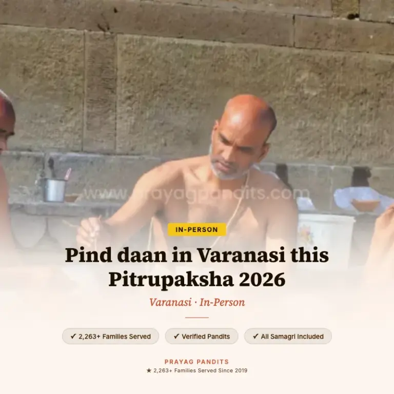 Pind daan in Varanasi this Pitrupaksha 2026